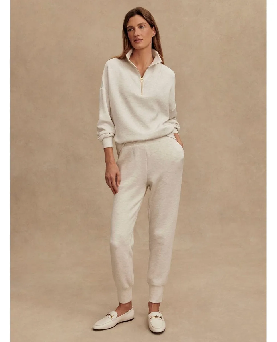 The Slim Cuff Pant 25" Ivory Marl