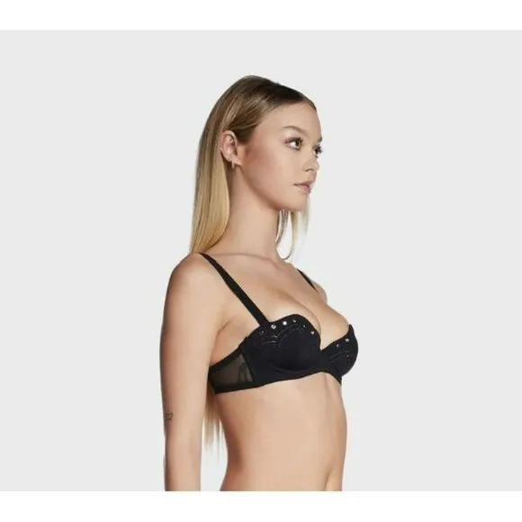 Thistle and Spire Carina Seamed Lined Studded Underwire Bra 34D NWT