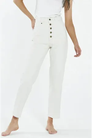 THRILLS PAIGE BUTTON JEAN - SHADY WHITE