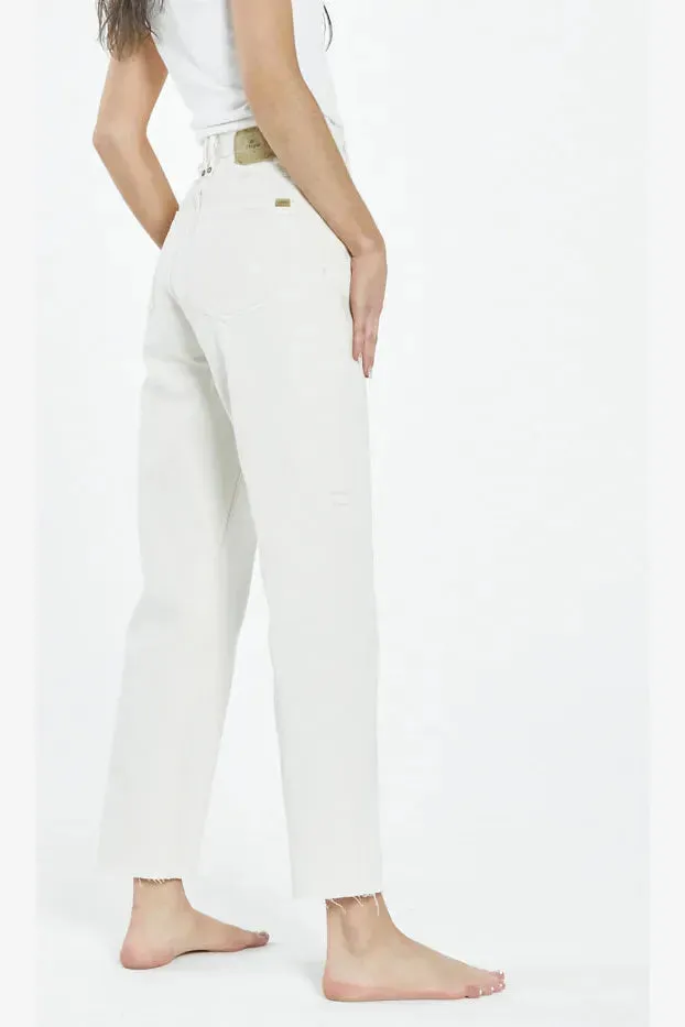 THRILLS PAIGE BUTTON JEAN - SHADY WHITE