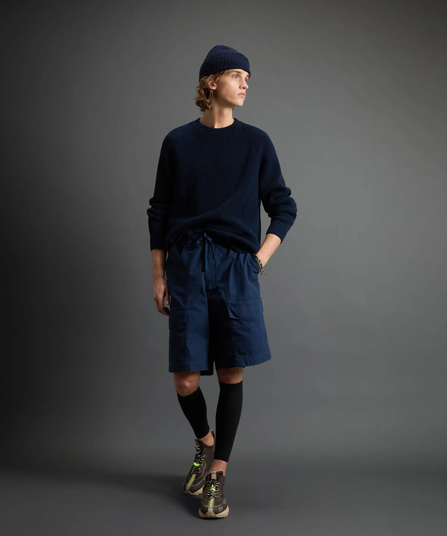 Todd Snyder x Woolrich Cotton Crewneck in Navy