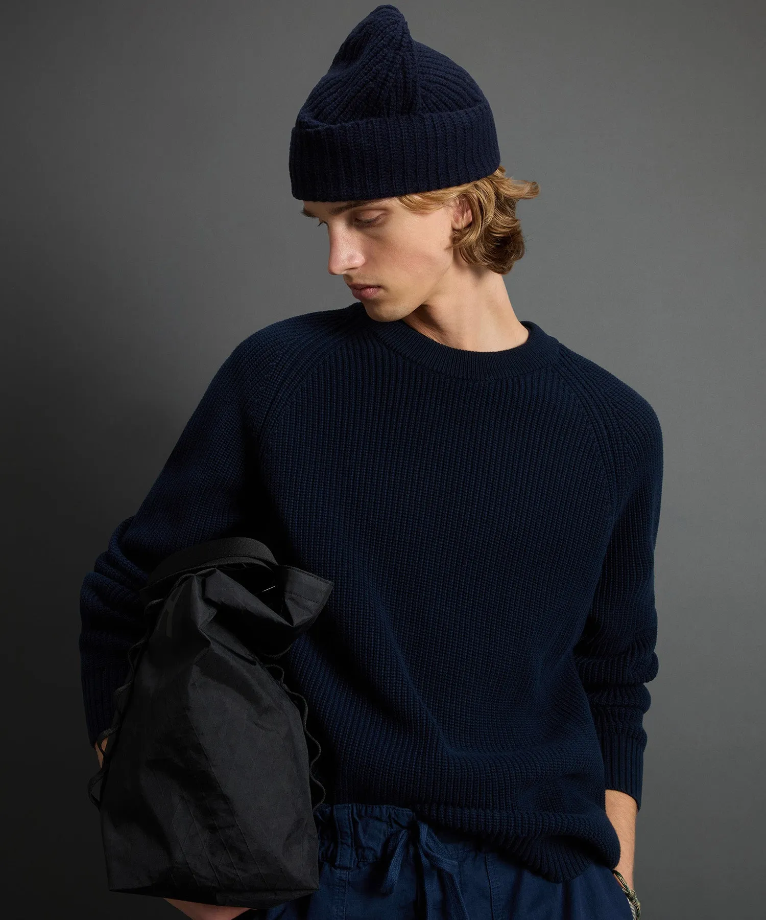 Todd Snyder x Woolrich Cotton Crewneck in Navy
