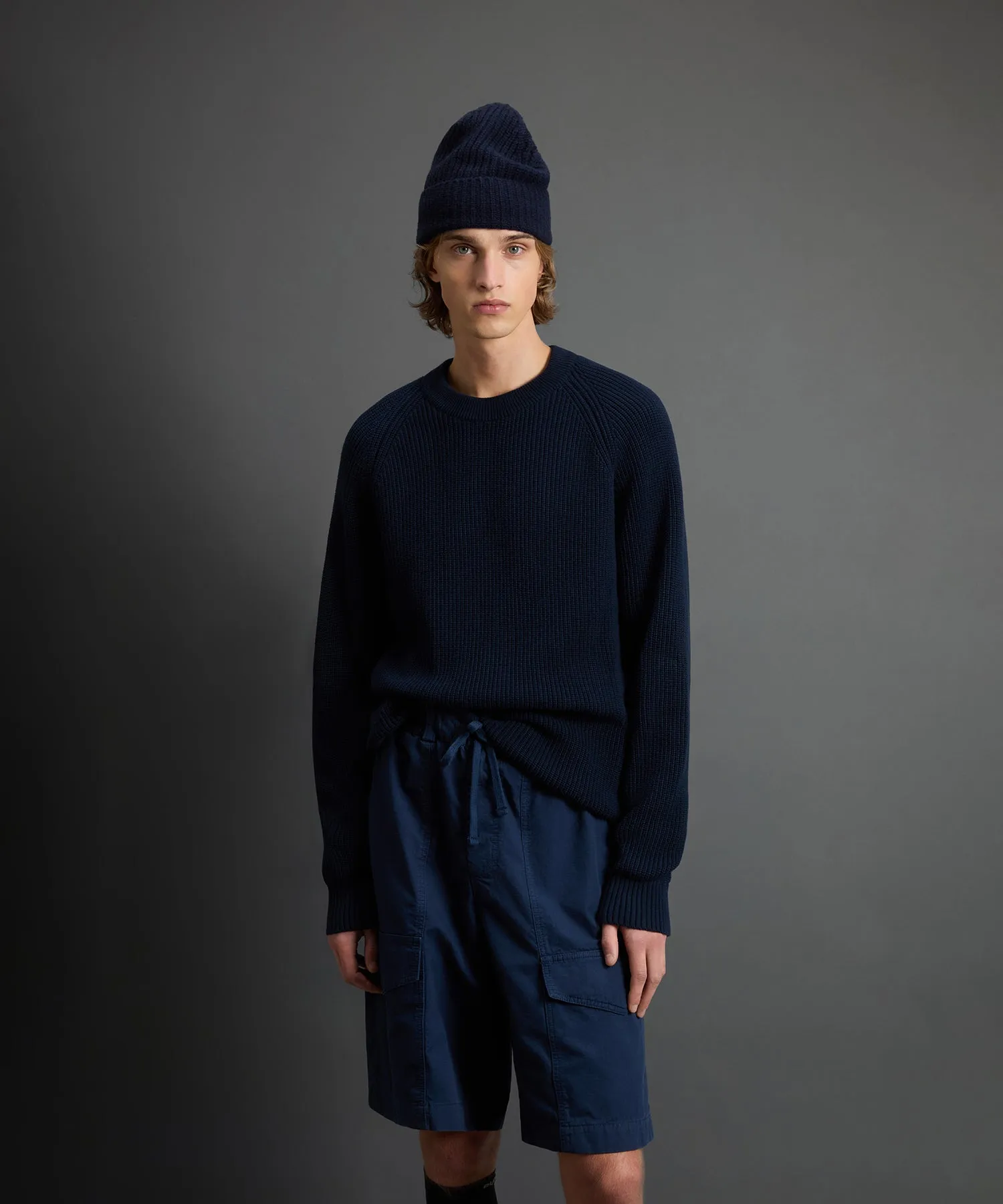 Todd Snyder x Woolrich Cotton Crewneck in Navy