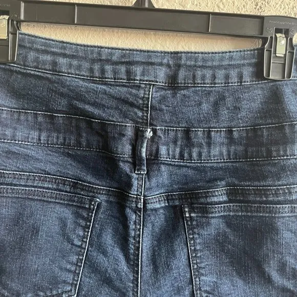 Topshop Women's High Rise Dark Wash Jean Denim Shorts Size 30