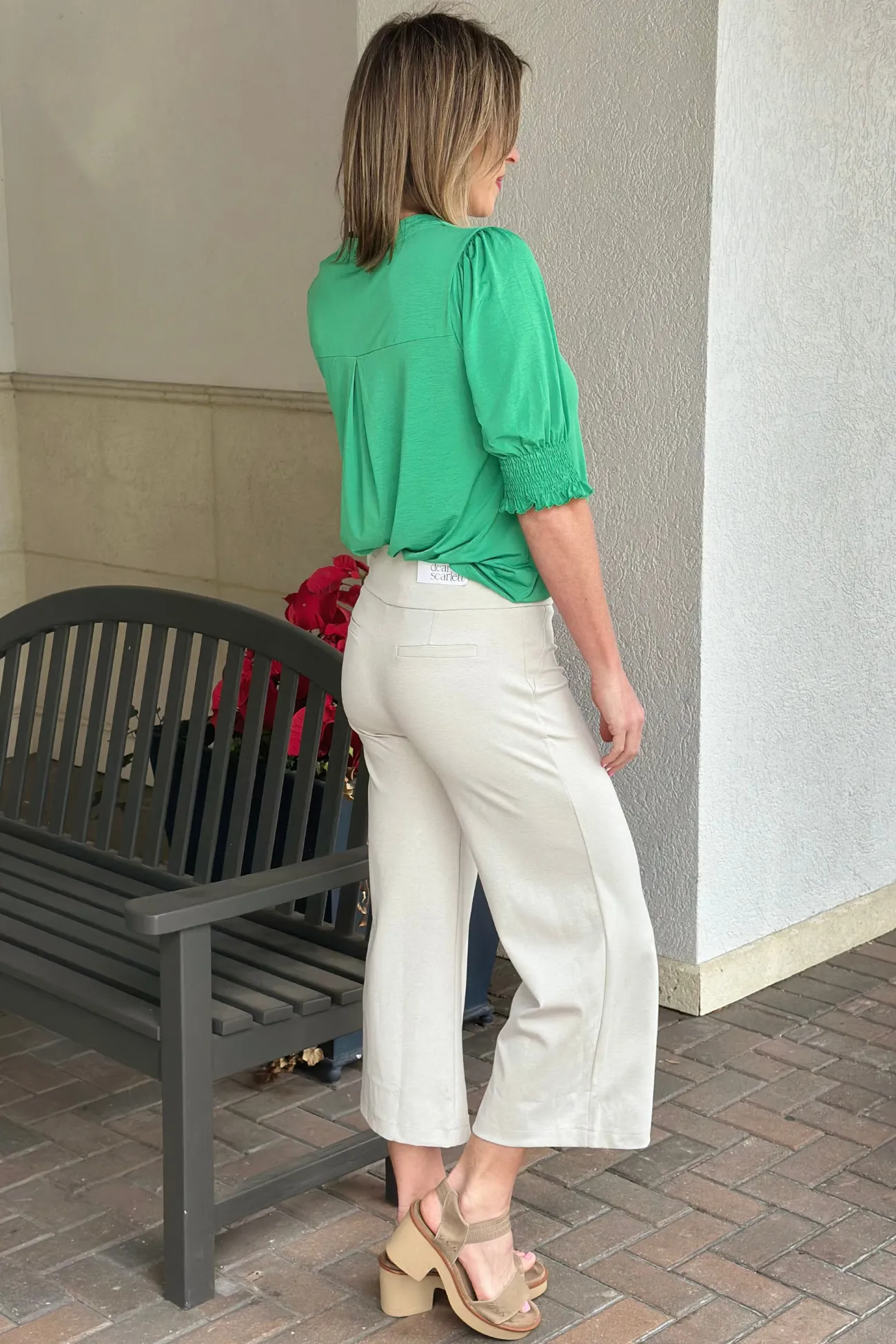 TPN Madison Wide Cropped Pants In Pearl Gray