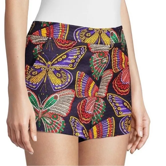 Trina Turk Fantasy Island Corbin Butterfly Shorts Size 2