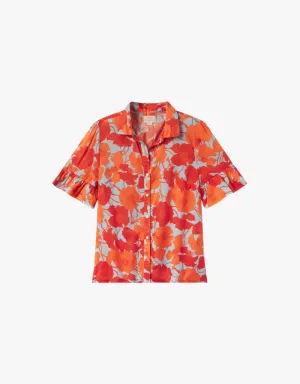 Trovata Lena Blouse in Shoreline Poppy