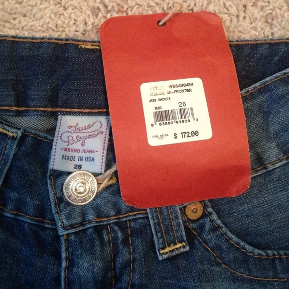 True Religion Denim Shorts Size 26
