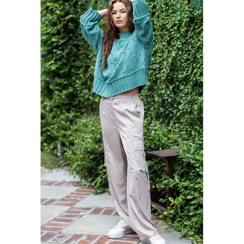 Turtle Neck Knit Top