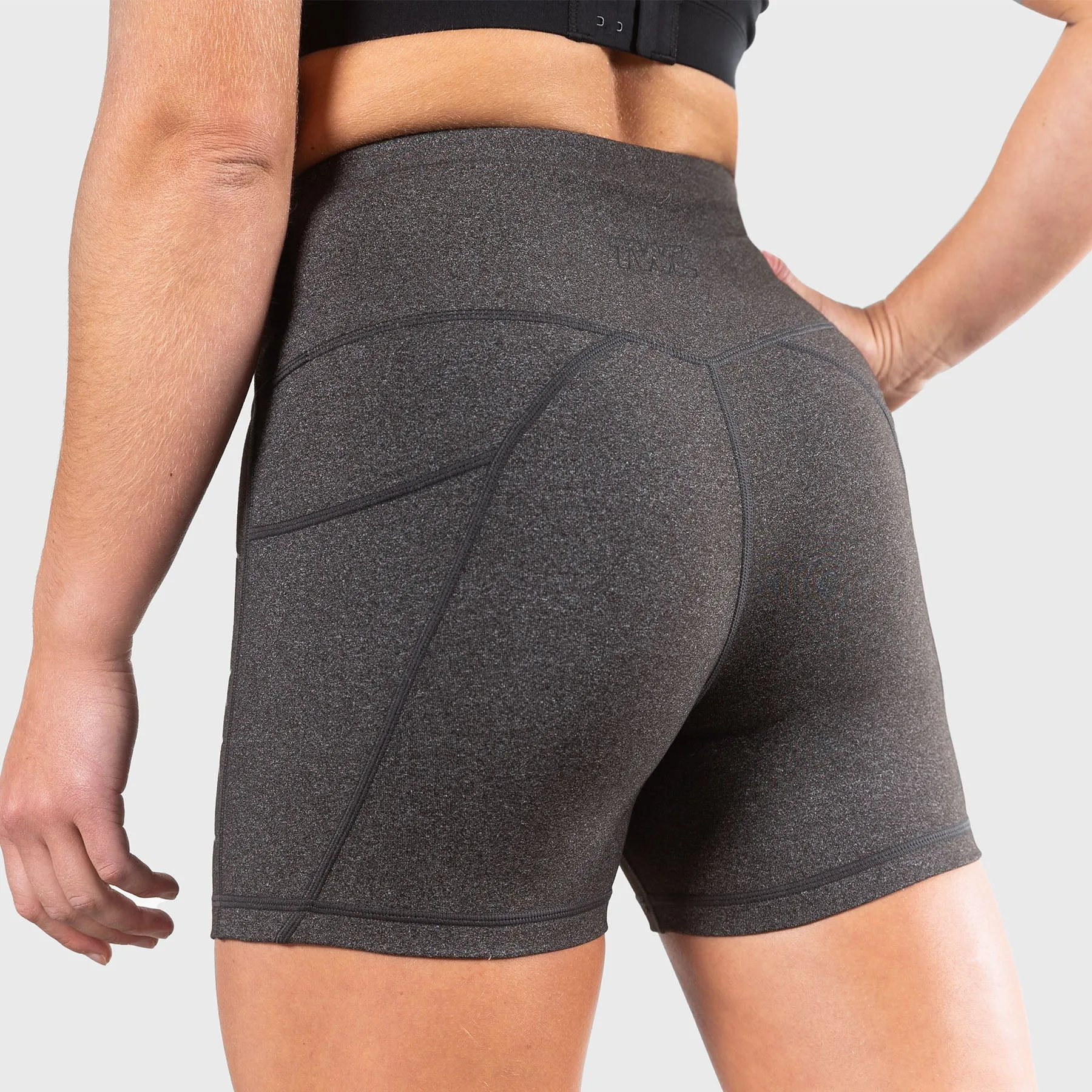 TWL - WOMEN'S ENERGY SHORTS - ATHLETE - CHARCOAL MARL/BLACK