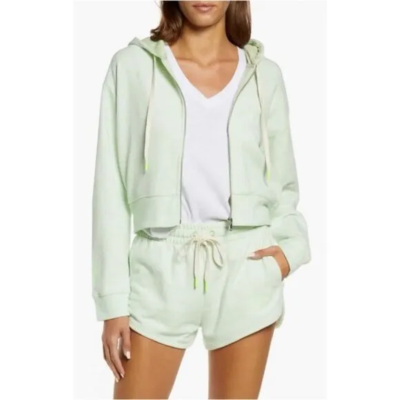 UGG NWT Elliana Melange French Terry Shorts *Green Neon Melange XL