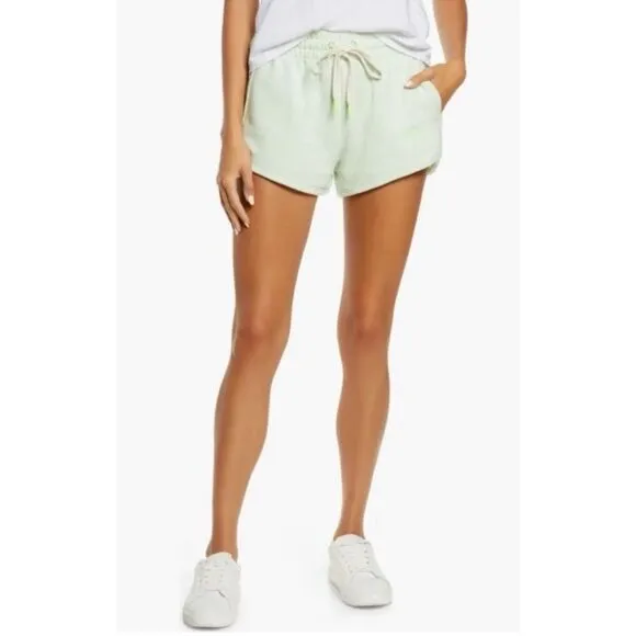 UGG NWT Elliana Melange French Terry Shorts *Green Neon Melange XL