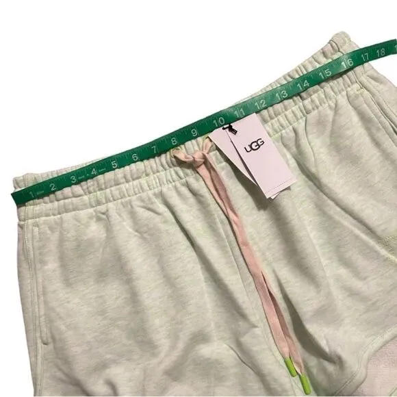 UGG NWT Elliana Melange French Terry Shorts *Green Neon Melange XL