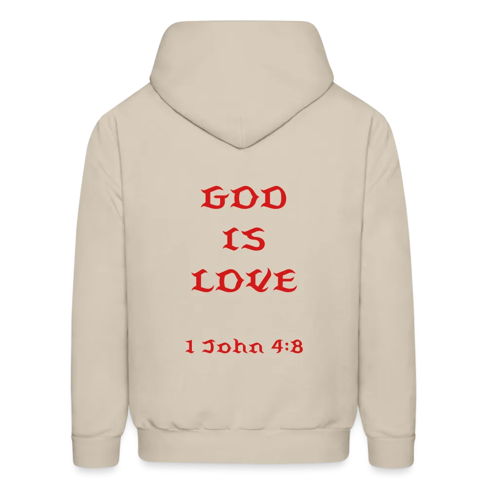 Unisex God is Love Hoodie (Red Letters)