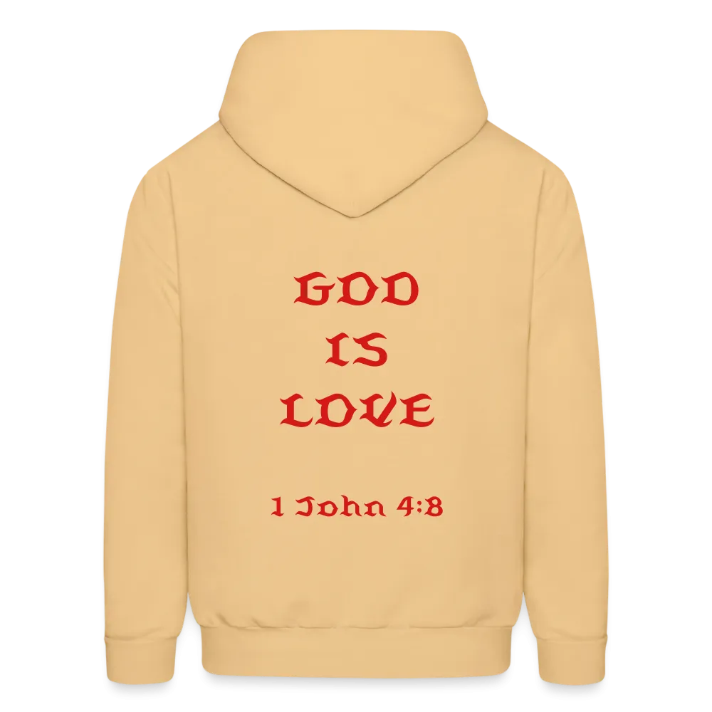 Unisex God is Love Hoodie (Red Letters)