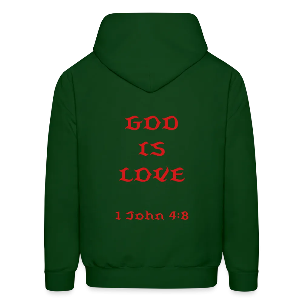 Unisex God is Love Hoodie (Red Letters)