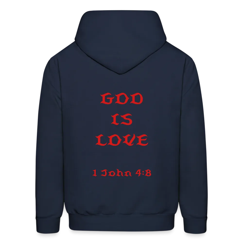 Unisex God is Love Hoodie (Red Letters)
