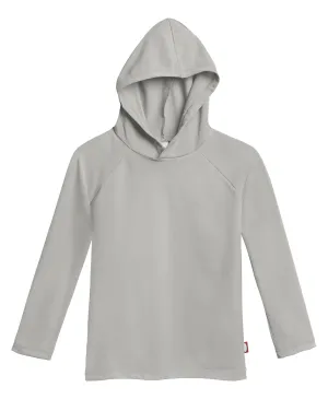 Unisex UPF 50  Long Sleeve Hooded Rashguard | Medium Grey