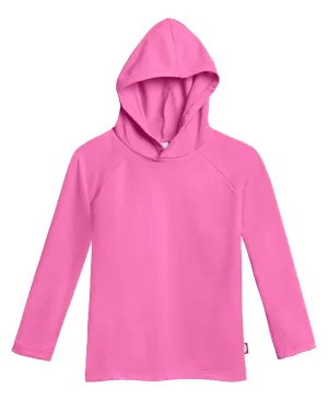 Unisex UPF 50  Long Sleeve Hooded Rashguard | Medium Pink