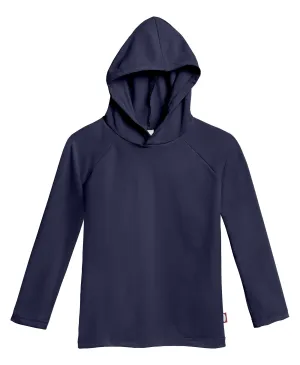 Unisex UPF 50  Long Sleeve Hooded Rashguard | Navy