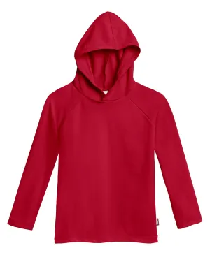 Unisex UPF 50  Long Sleeve Hooded Rashguard | Red