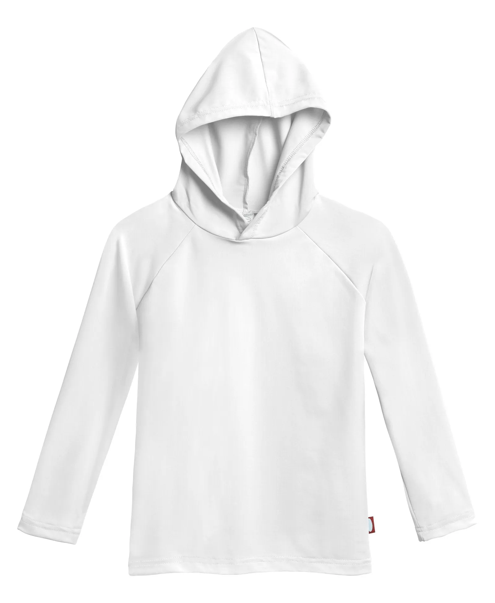 Unisex UPF 50  Long Sleeve Hooded Rashguard | White