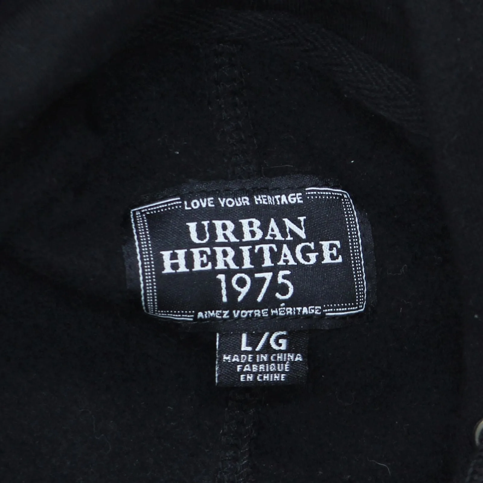 Urban Heritage 1975 Womens Sleeveless Fleece Tunic Hoodie Sweatshirt Black L
