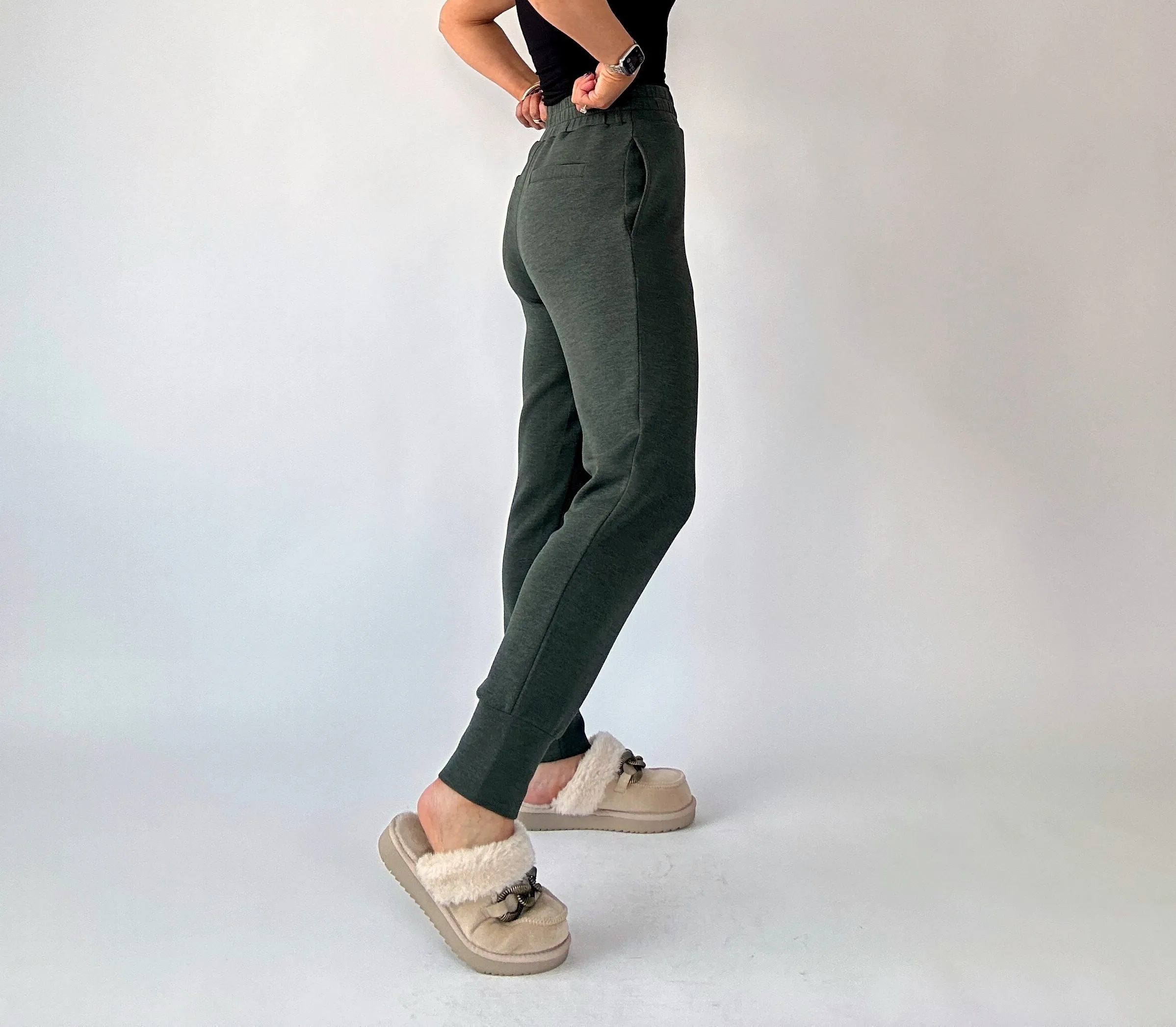 VARLEY Slim Cuff Pant - Olive Marl 27.5"
