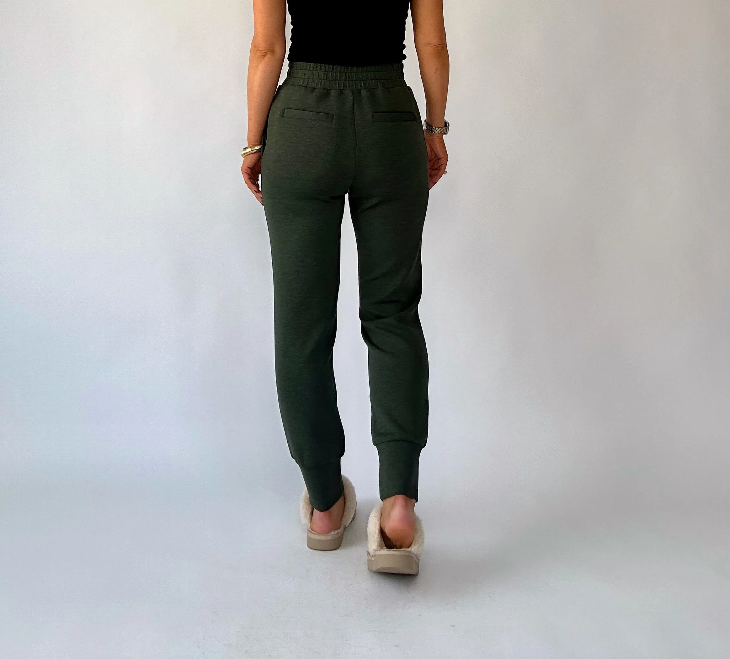VARLEY Slim Cuff Pant - Olive Marl 27.5"