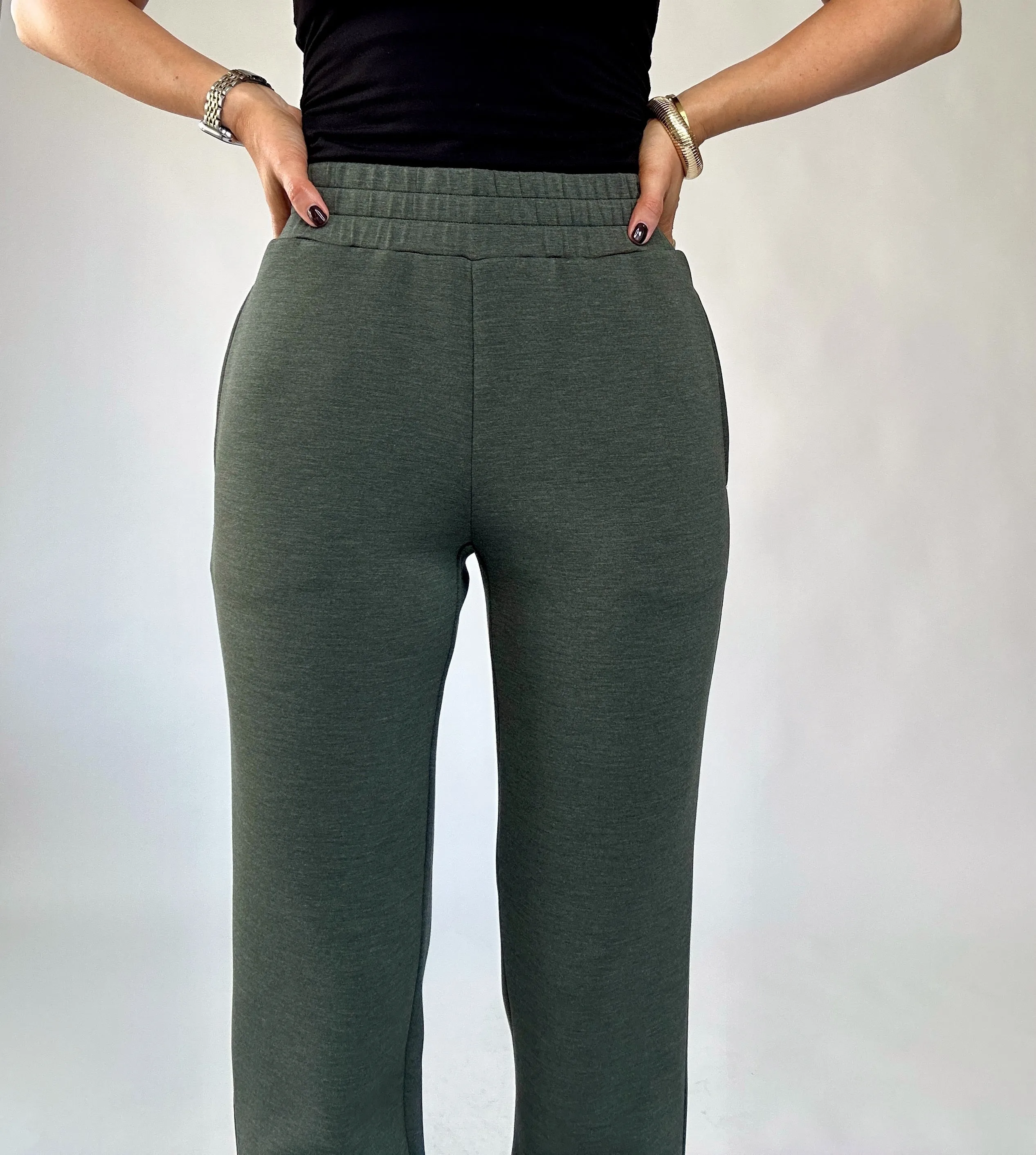 VARLEY Slim Cuff Pant - Olive Marl 27.5"