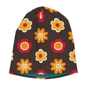 Velour Beanie Hat - Flower