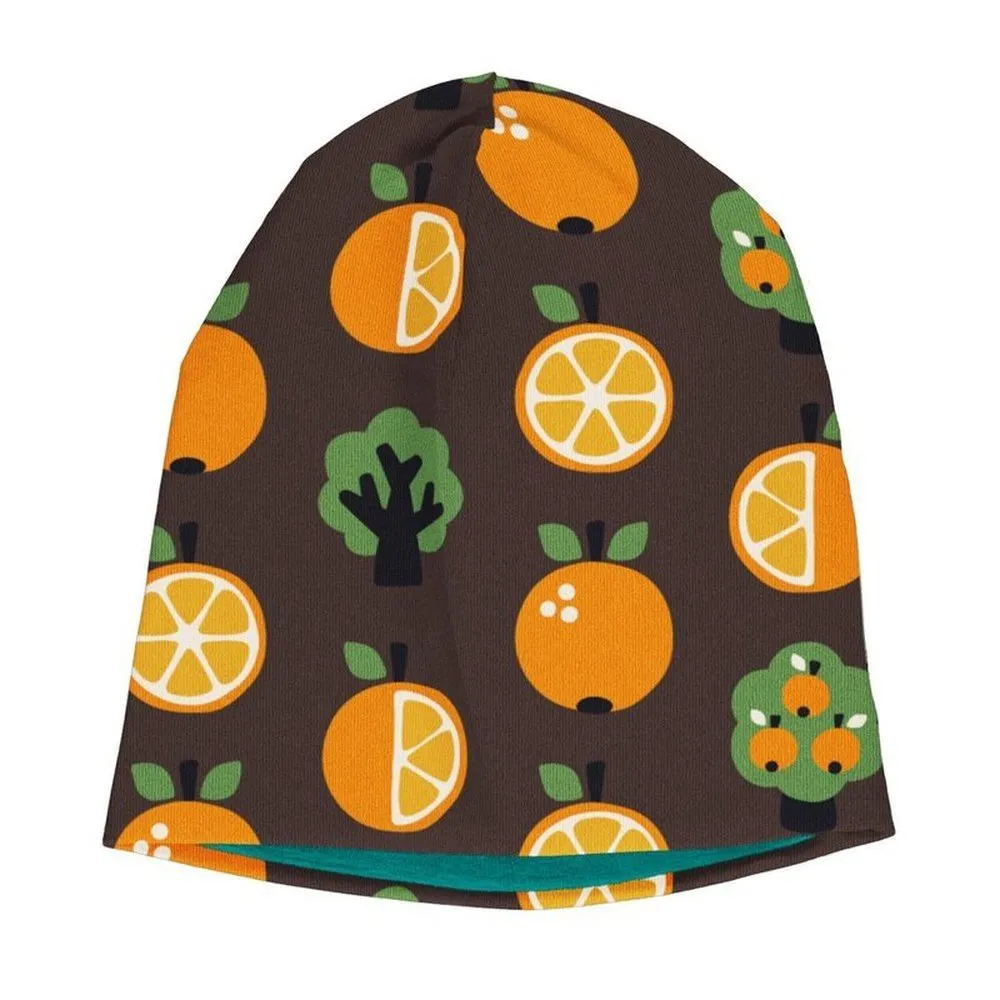 Velour Beanie Hat - Orange