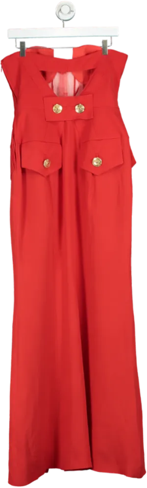 Versace x H&M Red Strapless Gown UK 12