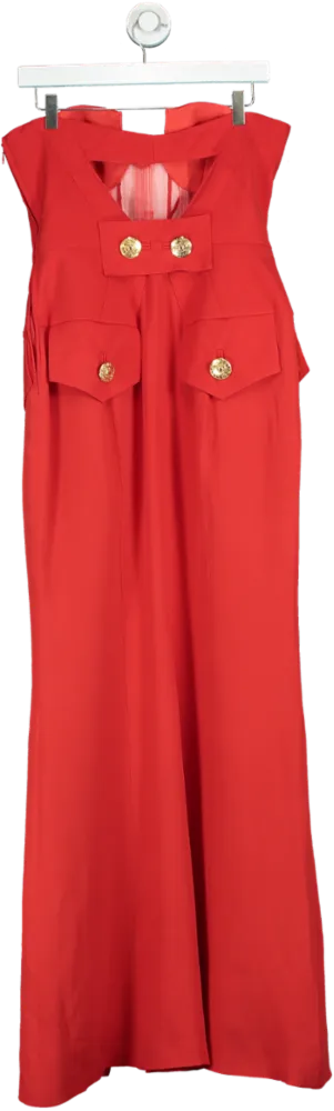 Versace x H&M Red Strapless Gown UK 12