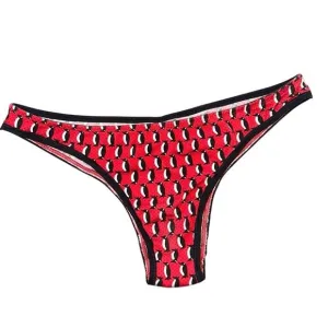 Victoria’s Secret 2014 penguin cheekini black and red  Low rise sz M