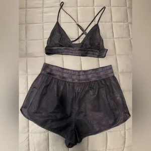 Victoria’s Secret Lace Bralette Shorts Black Set Medium