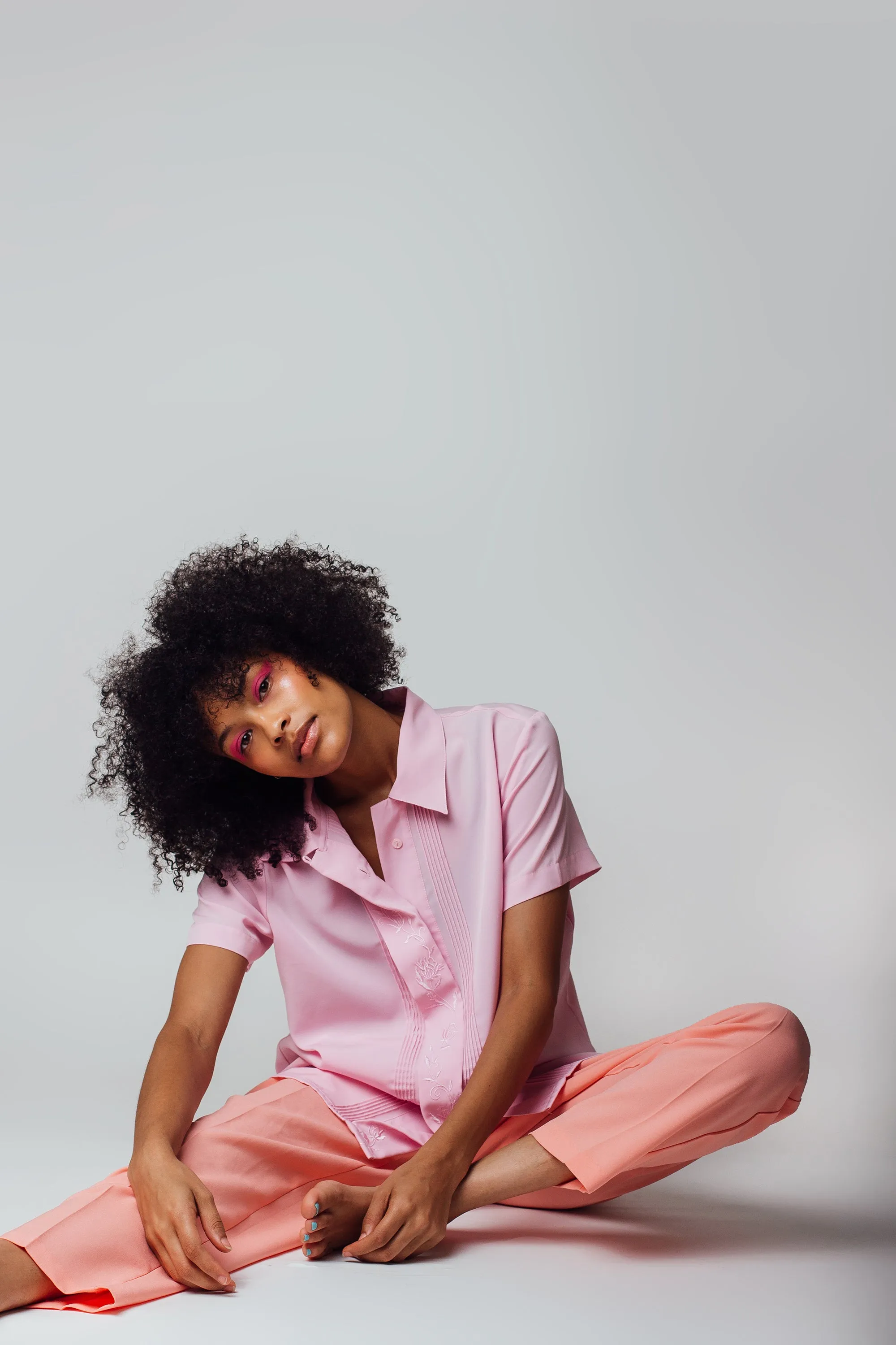 Vintage 80's Pink Blouse | M
