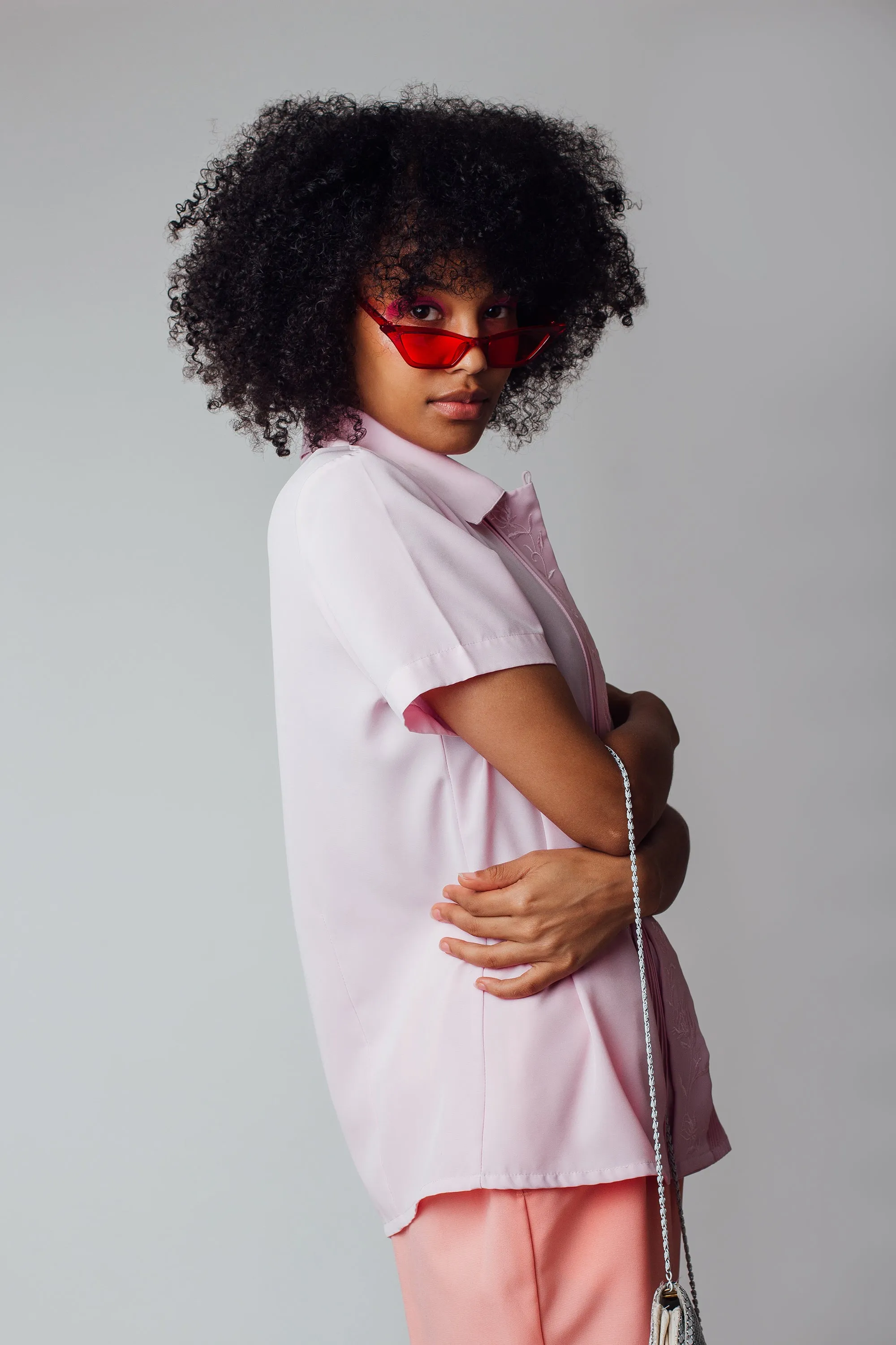 Vintage 80's Pink Blouse | M