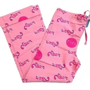 Vintage Paul Frank Pajama Pants, Tonal the Turtle, Pink, Size Medium