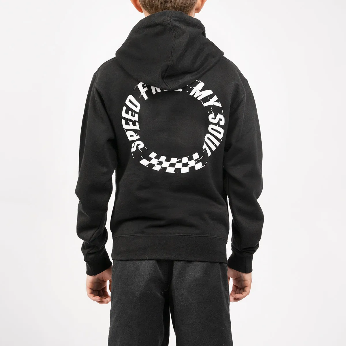 Vortex Youth Hooded Pullover - Black