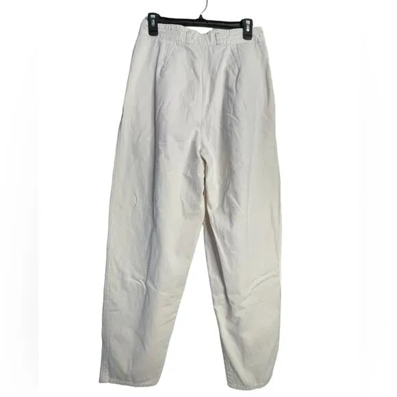 VTG Union bay Sportswear ivory high rise pleated 80s retro tapered leg pants