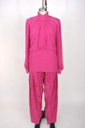 Wayne Clark Pleated Jacquard Pant Set
