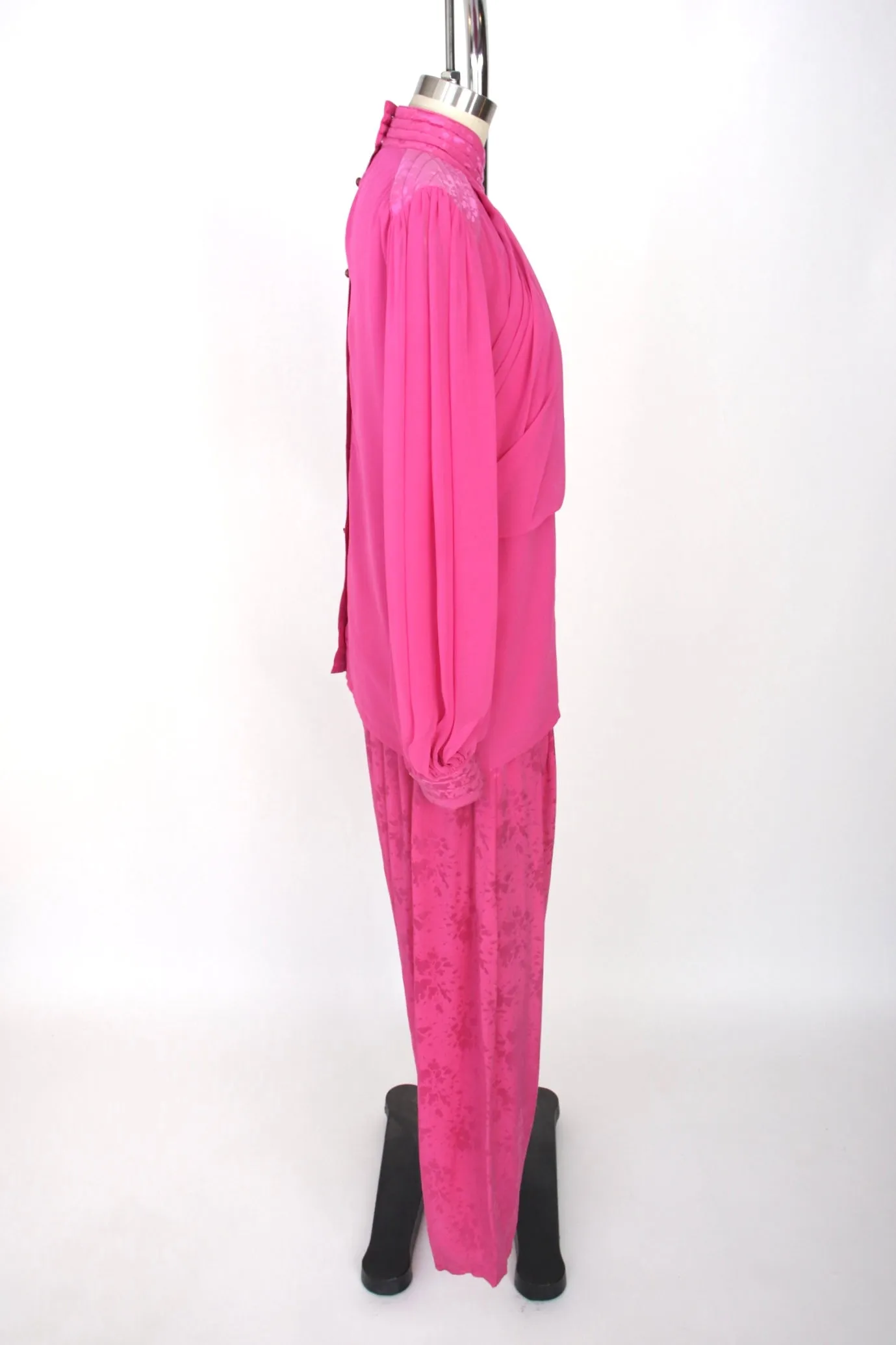 Wayne Clark Pleated Jacquard Pant Set