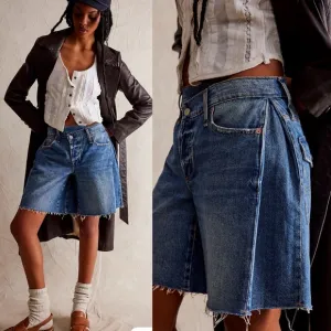 WE THE FREE Boomerang High Rise Long Shorts NEW 25