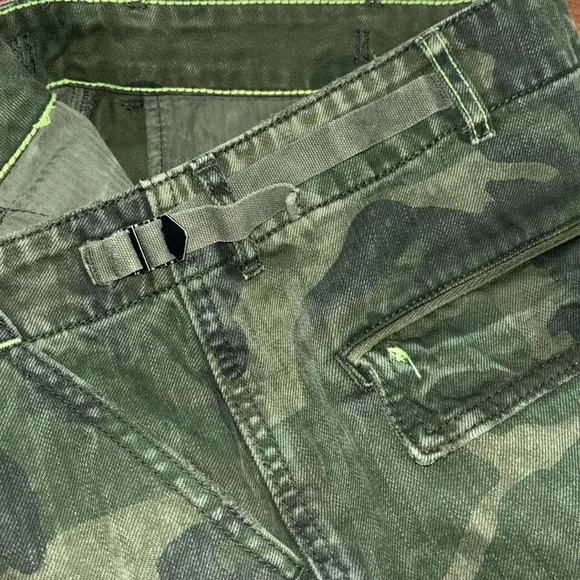 WE THE FREE BY FREE PEOPLE COMMANDER CUTOFF CAMO SHORTS