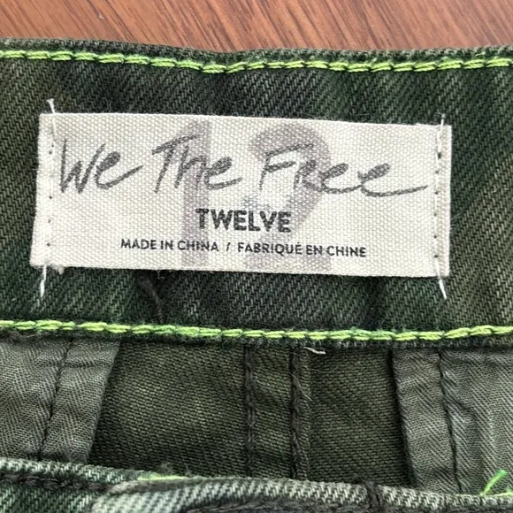 WE THE FREE BY FREE PEOPLE COMMANDER CUTOFF CAMO SHORTS