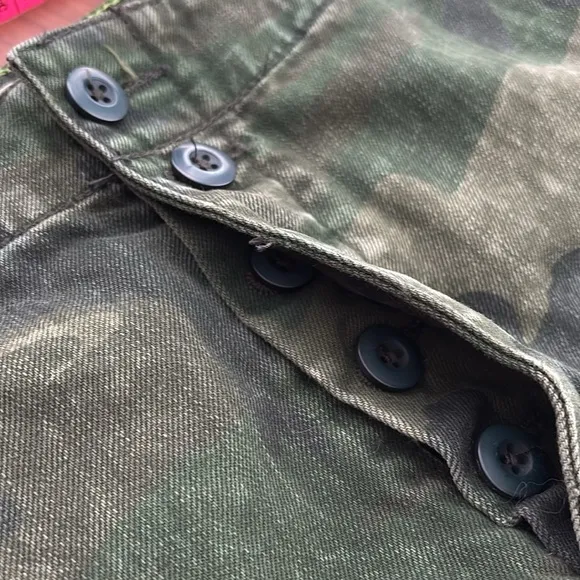 WE THE FREE BY FREE PEOPLE COMMANDER CUTOFF CAMO SHORTS