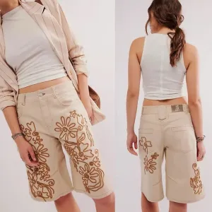 WE THE FREE Cruisin’ Soutache Long Shorts NEW 24