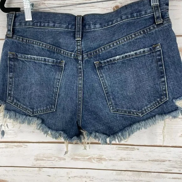 WE THE FREE Daisy Chain Lace Denim Shorts Distressed cut off jean shorts Fringe