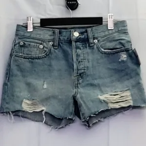 We The Free Free People Denim Size 25 Distressed Jeans Shorts New NWT